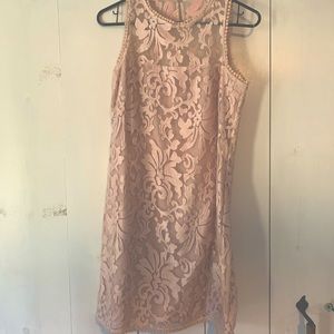 Ann Taylor, blush/lace short dress